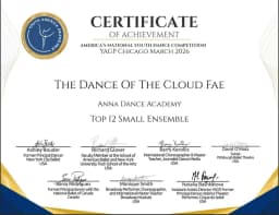 YAGP award certificate thumbnail